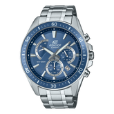 Edifice Men's Watch Analog Blue Dial with Silver Stainless Steel Band, EFR-552D-2AVUDF